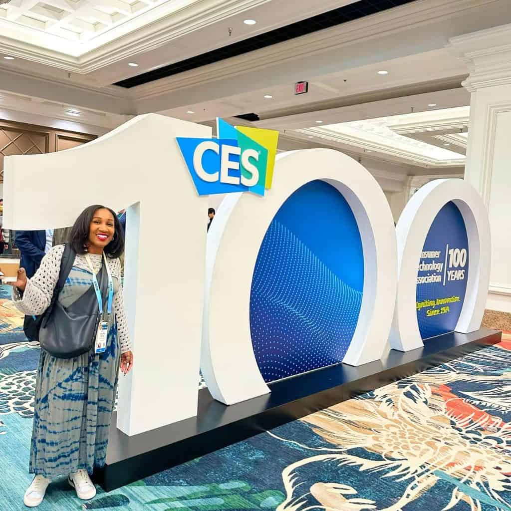 Shaunda Necole attending CES Las Vegas showcasing tech and innovation at the Consumer Electronics Show in Nevada